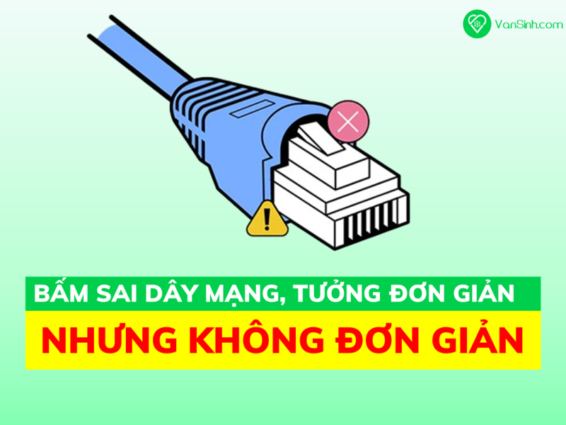 Bấm sai dây mạng, tưởng đơn giản nhưng không đơn giản