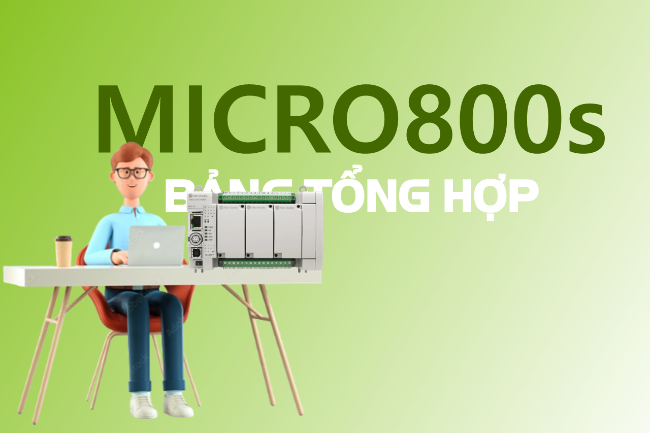 Bảng so sánh các dòng PLC Micro810, Micro820, Micro830, Micro850 và Micro870